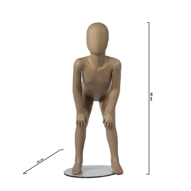 BØRNE MANNEQUIN – FRESH KIDS - 110 CM – FOROVERBØJET POSITION - HINDSGAUL